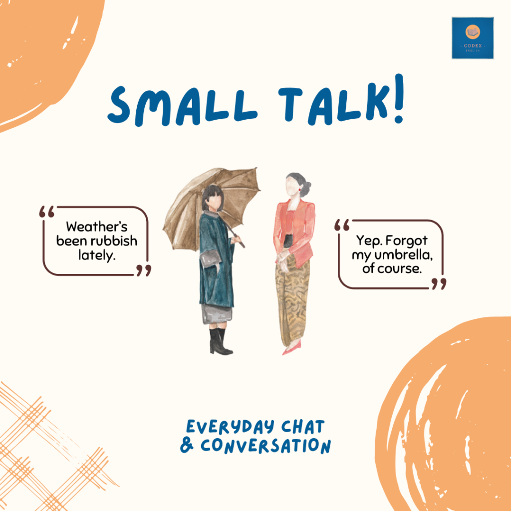Online English group class for small talk, chat, and everyday conversation – Codex English